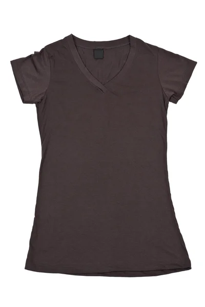 Mulheres t-shirt marrom em branco — Fotografia de Stock