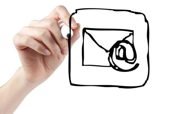 Drawing email icon — Stock Photo, Image