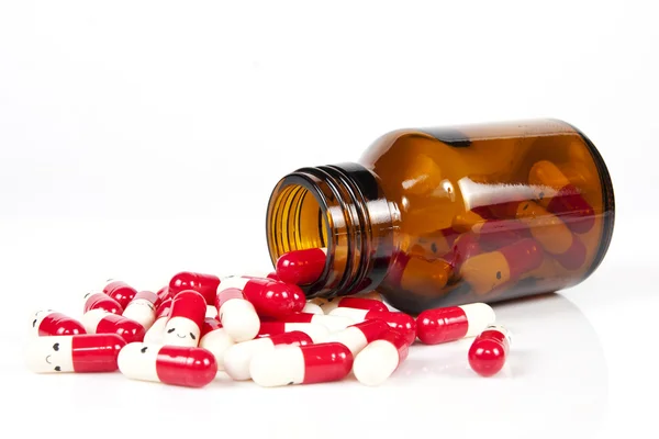 Medicine spilling out — Stock Photo, Image
