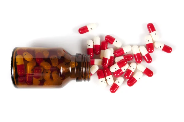 Medicine spilling out — Stock Photo, Image