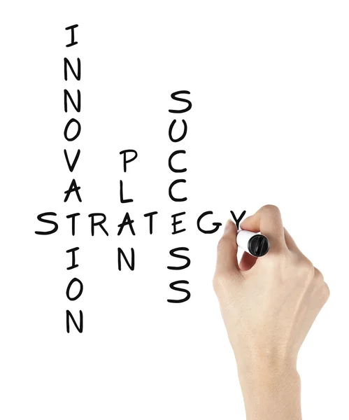 Empresaria resolviendo un plan de estrategia — Foto de Stock