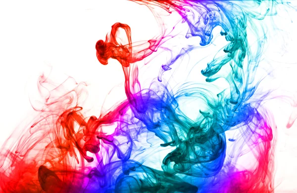 Queda de tinta multicolor — Fotografia de Stock