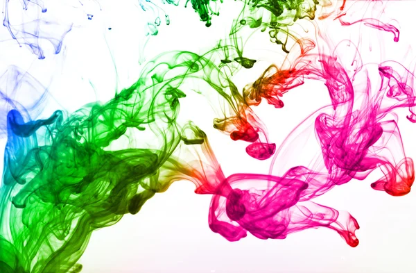 Queda de tinta multicolor — Fotografia de Stock