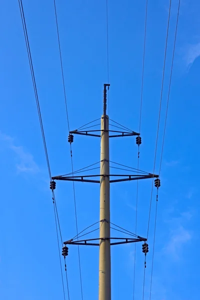 High voltage transmission pillar — Stock Photo, Image