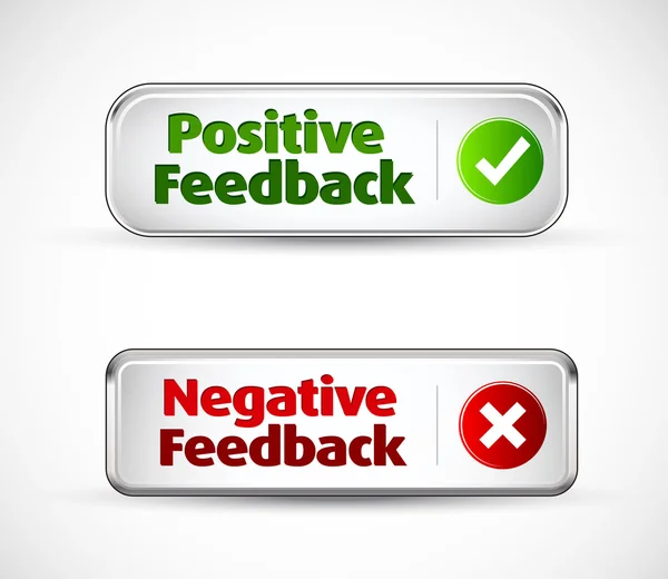 Pozitif ve negatif düğme stili afiş — Stok Vektör
