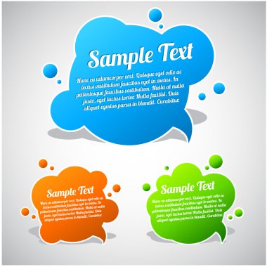 Colorful speech bubble template collection