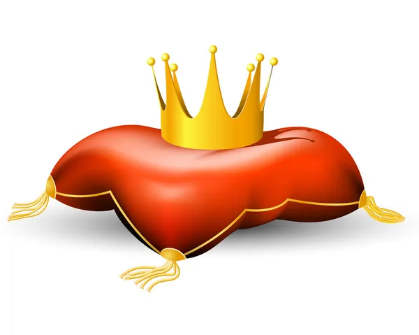 Королевская корона на подушке — стоковый вектор