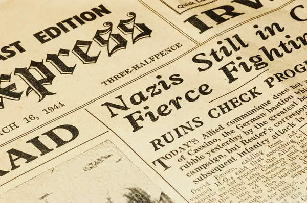 Podczas II wojny światowej wiadomości — Zdjęcie stockowe
