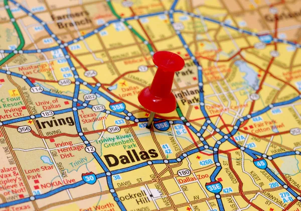 El mapa de Dallas —  Fotos de Stock