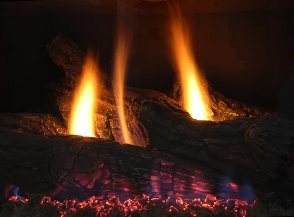 燃气壁炉 — 图库照片