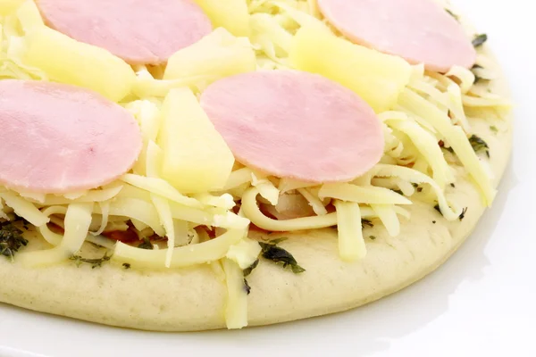 stock image Raw hawaiian pizza