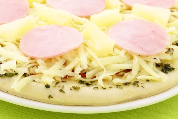 stock image Raw hawaiian pizza