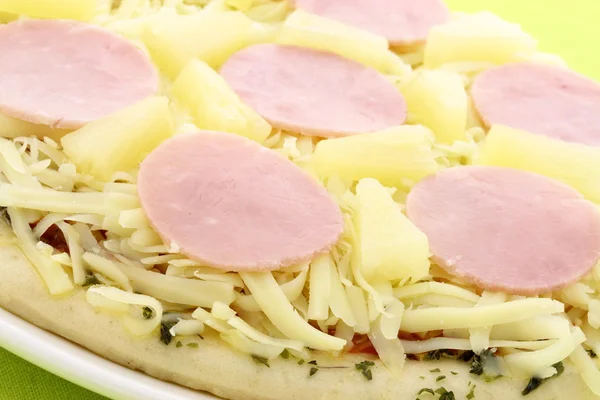 stock image Raw hawaiian pizza