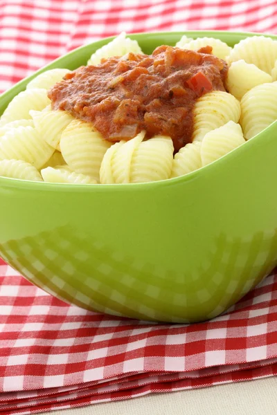 stock image Delicious pasta shells with fresh marinara sauce