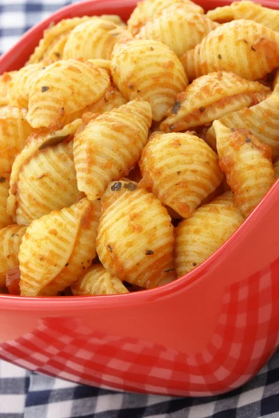 stock image Delicious pasta shells with fresh marinara sauce