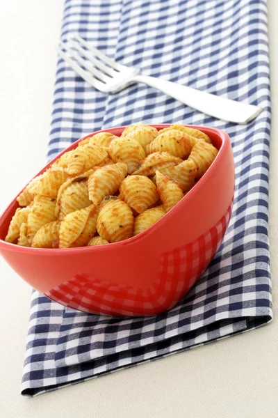 stock image Delicious pasta shells with fresh marinara sauce