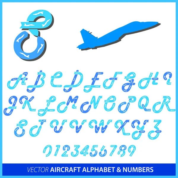Aerobatica in alfabeto aereo lettere e numeri — Foto Stock