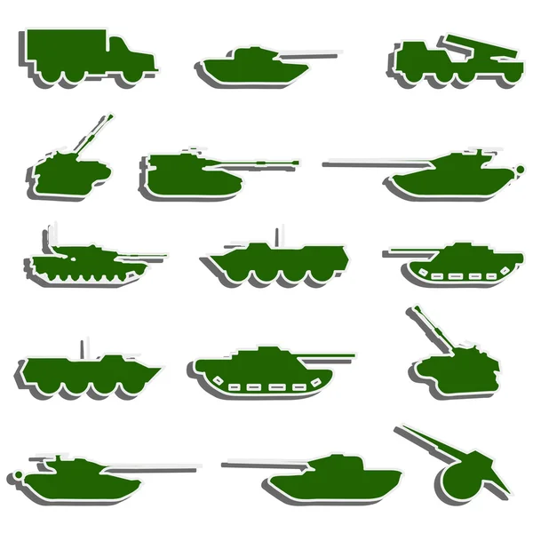 Tanks, artillery and vehicles from second world war stic — Stock Photo, Image