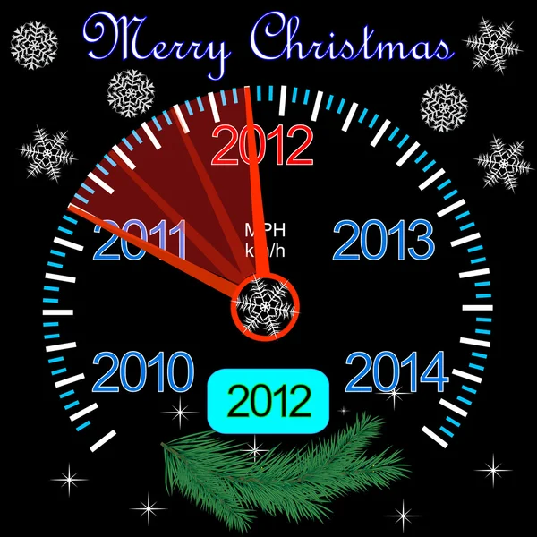 2012 räknare på instrumentbrädan för nytt år — Stockfoto