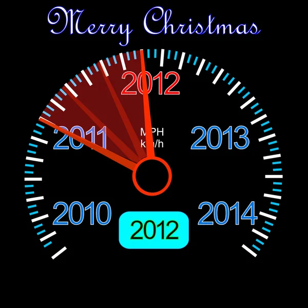 2012 counter on the dashboard for new year — Stock Photo, Image