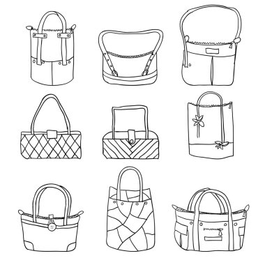  collection of woman's accessories clipart