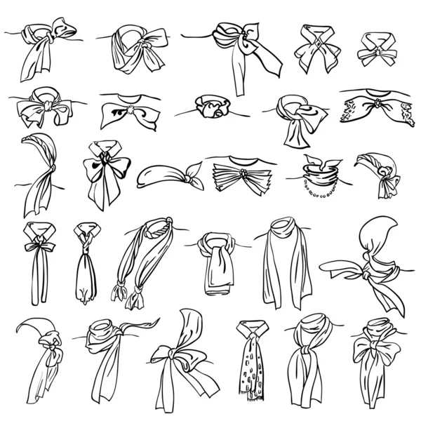 Készlet-ból különböző neckerchiefs — Stock Fotó