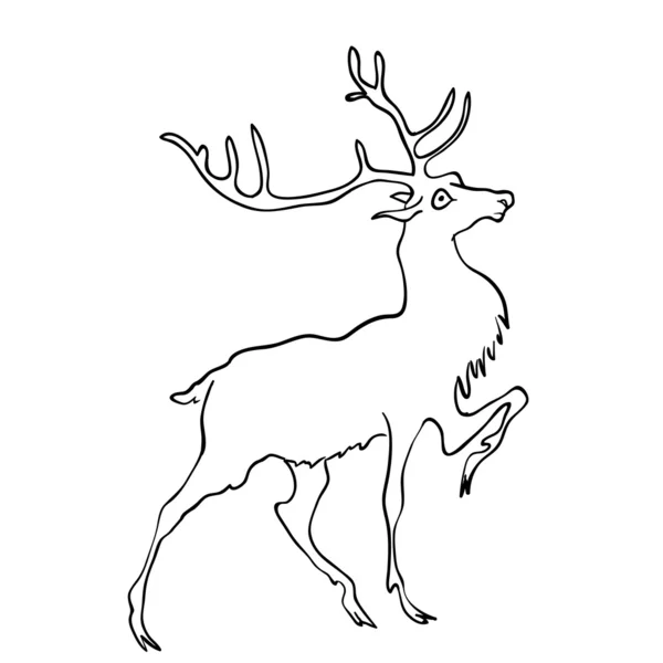 Drawing of deer — Stockfoto
