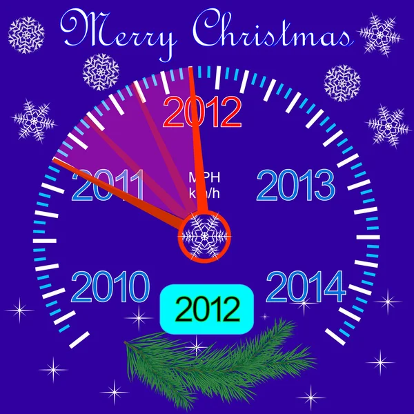 2012 counter on the dashboard for new year — Stock Photo, Image