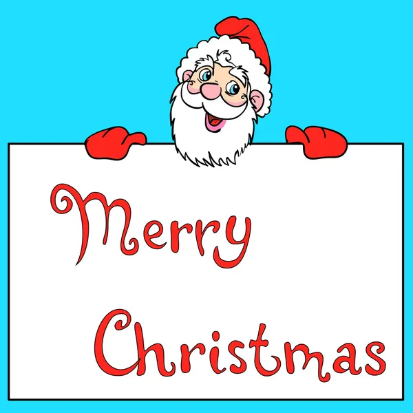Happy Santa Claus over white blank — Stock Photo, Image