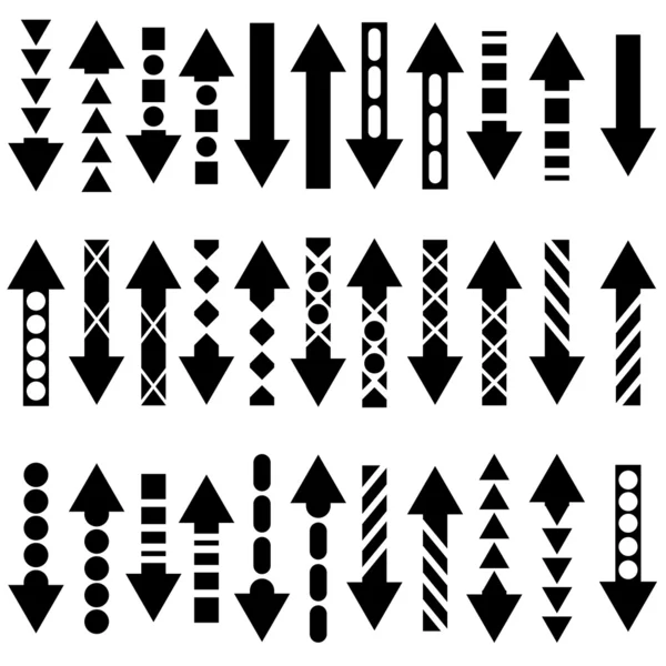 A set of useful black arrows illustration. — ストック写真