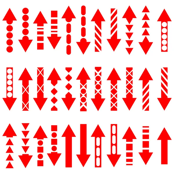 Un conjunto de flechas rojas útiles . —  Fotos de Stock