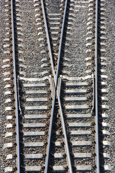 Spoorwegen en switch — Stockfoto