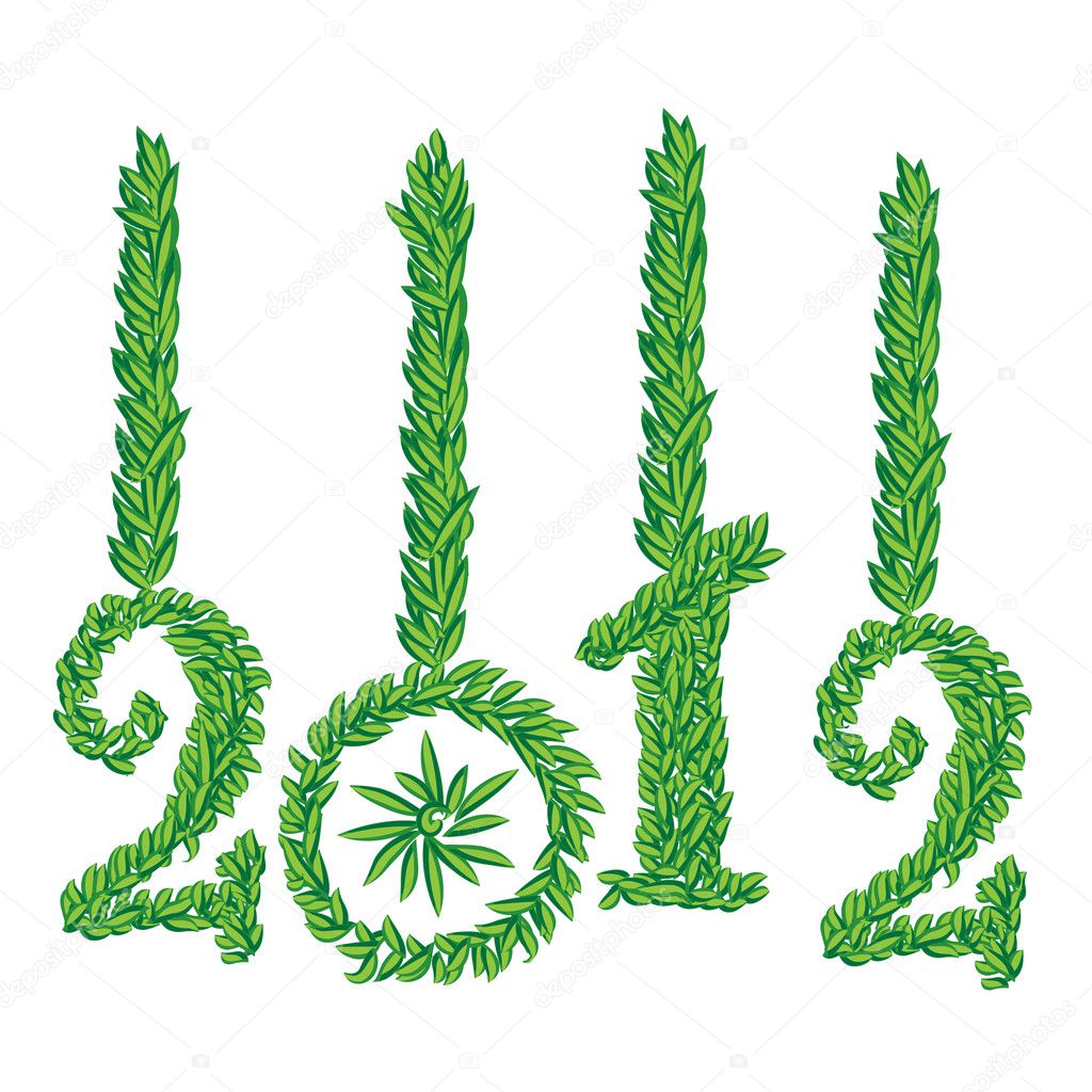 Happy New Year 2012 greeting card