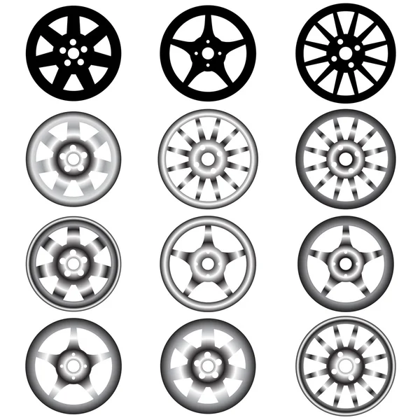 Automotive wheel with alloy wheels — Stock Photo, Image