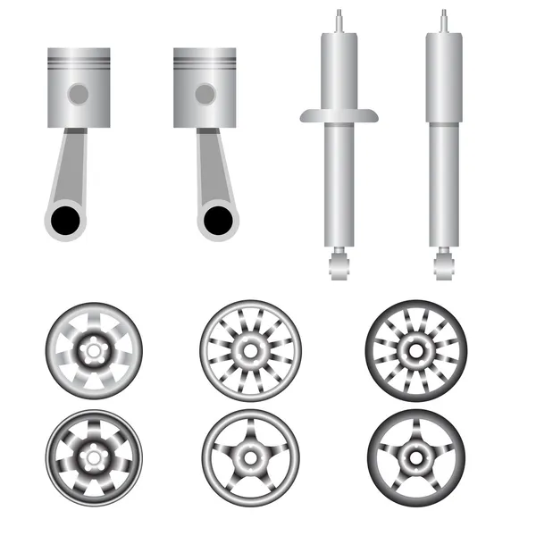 Icons set Auto parts — Stock Photo, Image