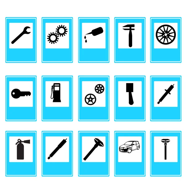 Auto auto opravy služby ikonu symbolu — Stock fotografie