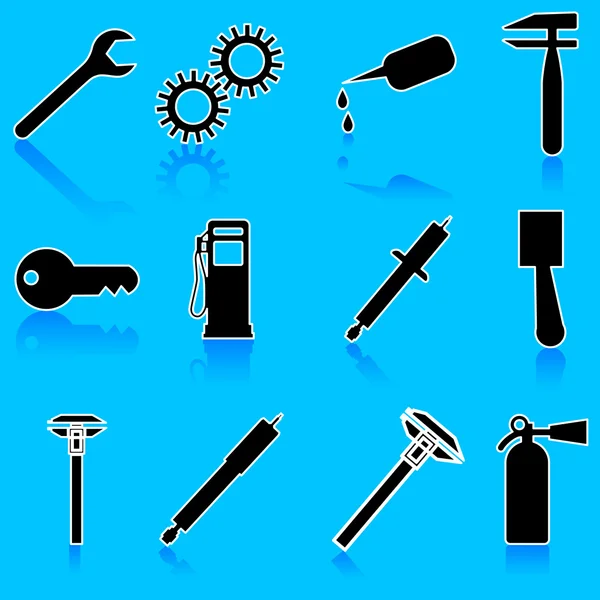 Símbolo de icono de servicio de reparación de automóviles — Foto de Stock