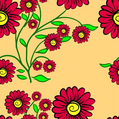 Elegance Seamless color pattern on background illustrati