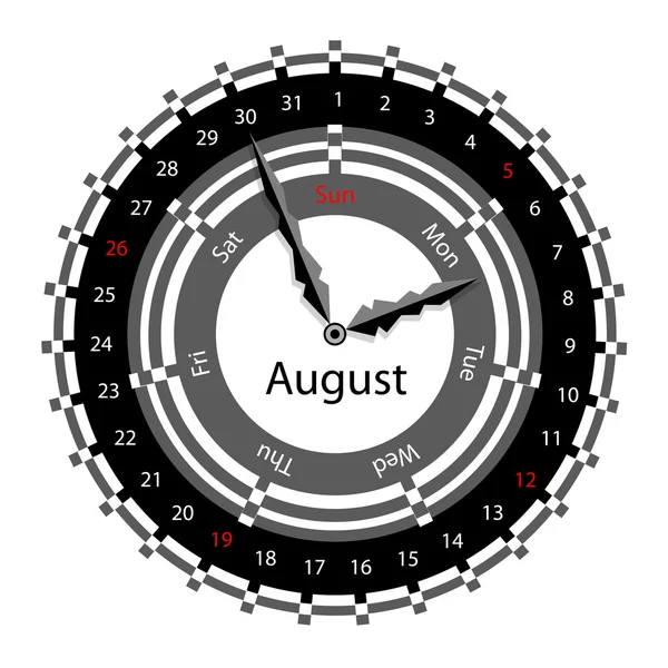 Ciekawy pomysł na projekt zegara z okrągłym kalendarz dla 20 — Zdjęcie stockowe