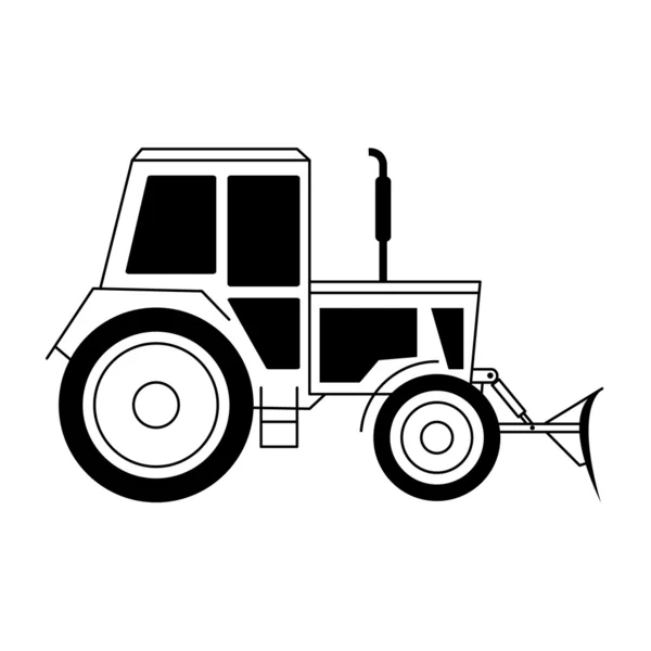 Illustration with a tractor — Stok fotoğraf