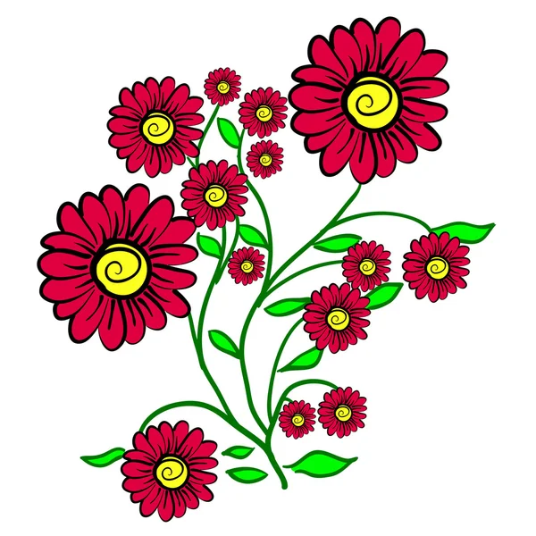 Kompozycja kwiatowa z miejsca na tekst — Zdjęcie stockowe