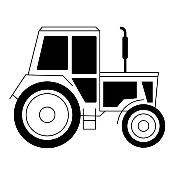 Illustration with a tractor — Stock Photo, Image