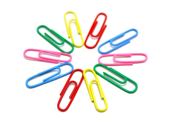 Flower from paper clips — Stock Photo, Image
