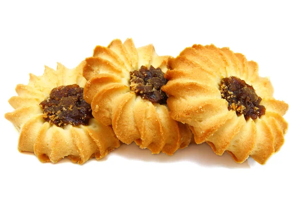 Um biscoitos com engarrafamento — Fotografia de Stock