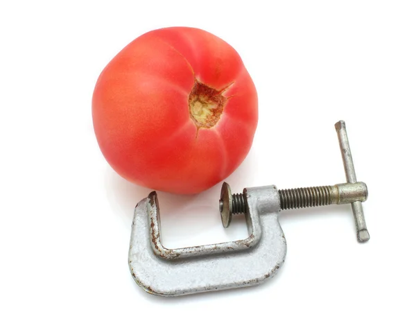 Tomat och klämma — Stockfoto