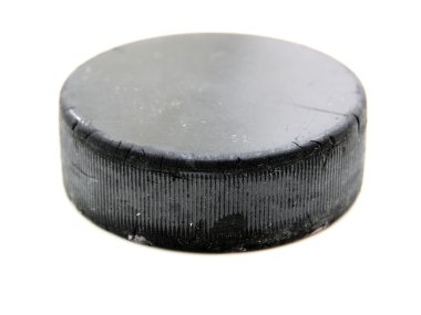 Black old hockey puck clipart