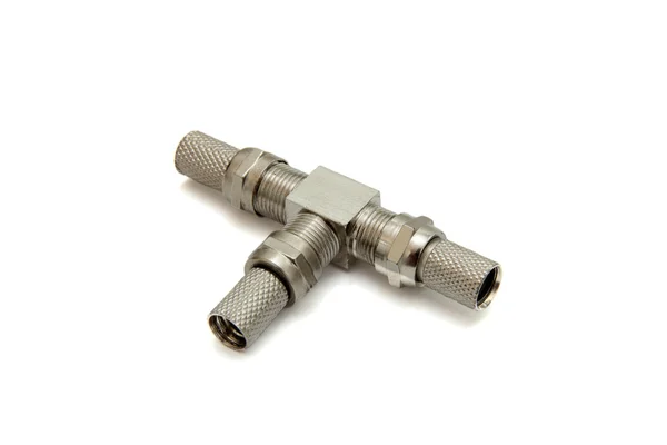 Professional cable tv connectors — Stock Photo, Image