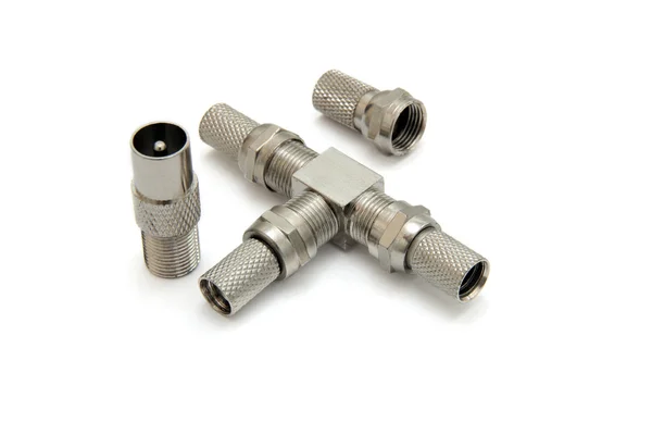 Professional cable tv connectors — Stock Photo, Image