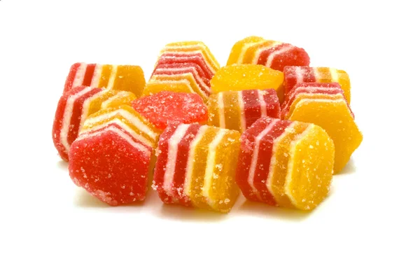 멀티-색깔의 과일 사탕, 과일 젤리 — 스톡 사진