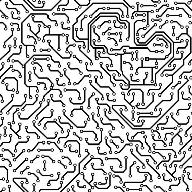 Seamless pattern. Computer circuit board. clipart